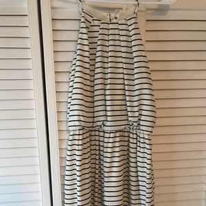 Black and white stripped dress